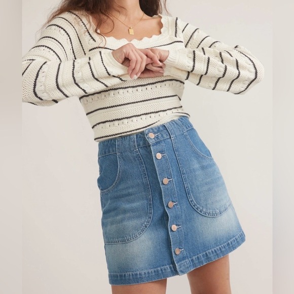Marine Layer Dresses & Skirts - Marine Layer‎ Emilia High Waisted Mini Skirt with Button Details Women's Size 0